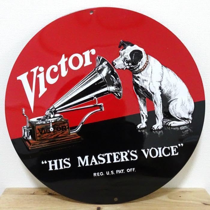 Amazon.co.jp: ブリキ看板 おしゃれ ビンテージ VICTOR ビクター